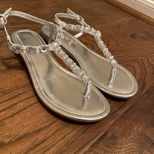 Silver strap sandals